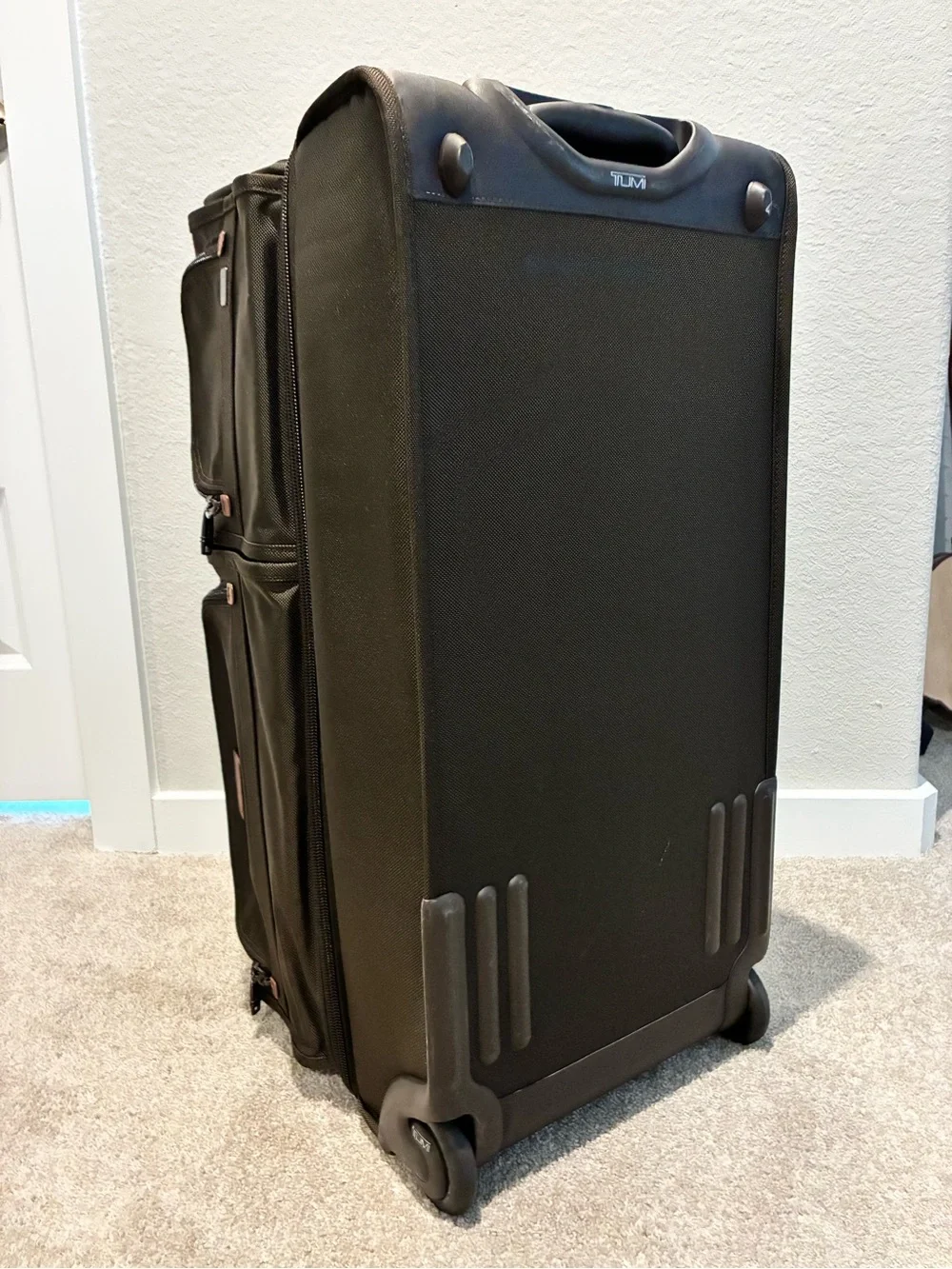 TUMI Alpha Brown Rolling Travel Duffel Bag